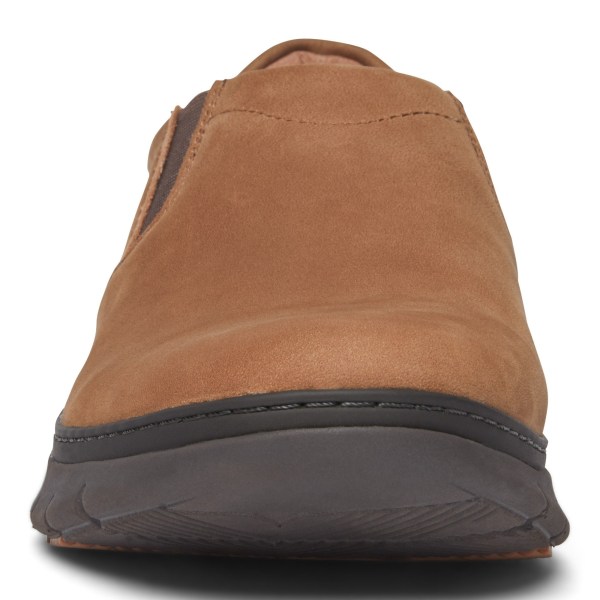 Vionic Casual Shoes Ireland - Khai Slip On Brown - Mens Shoes Ireland | JXWBT-4715